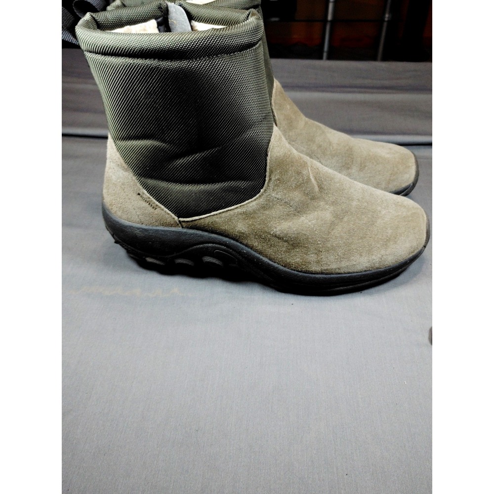 EUC Merrell Jungle Mid Zip Polar Waterproof Ice+ Leather Snow Boots Olive Men 13
